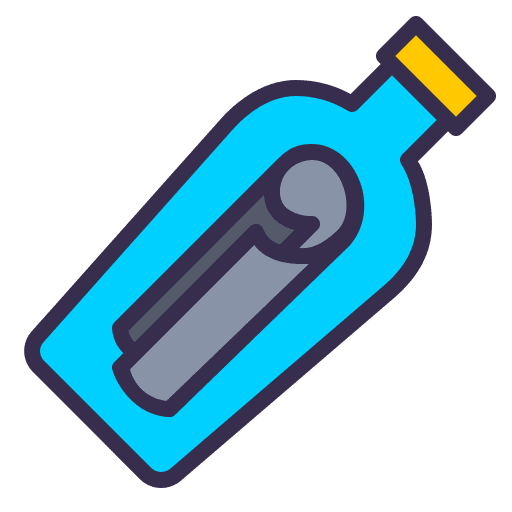 Message in a bottle message in a bottle piracy water icon