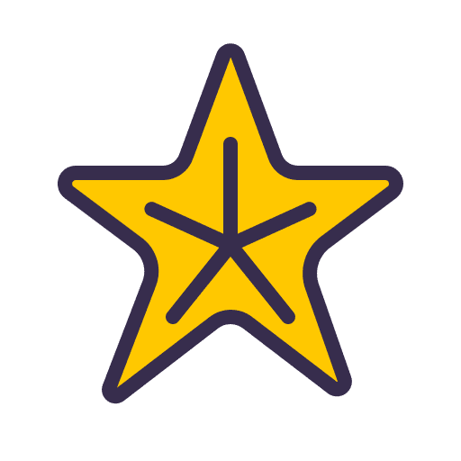 Starfish ocean animals sea life icon