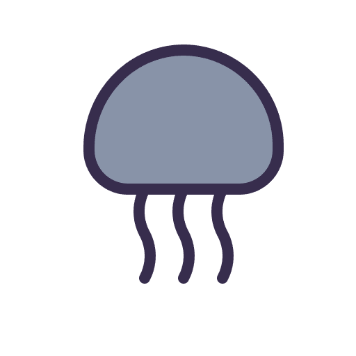 Jellyfish ocean sea life nature icon Jellyfish ocean sea life nature icon