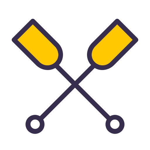 Paddles sports and competition rower kayak icon Paddles sports and competition rower kayak icon