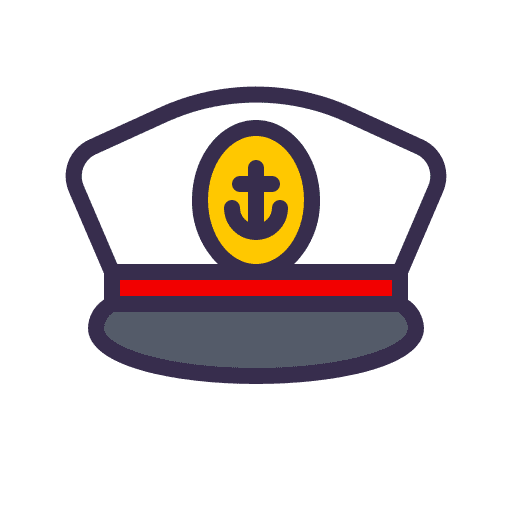 Captain cap marine nautical sailor icon Captain cap marine nautical sailor icon
