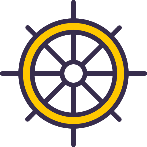 Steering wheel rudder ship wheel transportation icon Steering wheel rudder ship wheel transportation icon