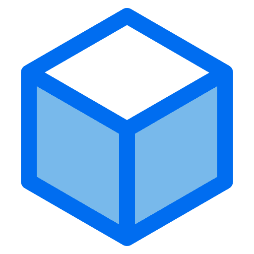 Box cube shapes and symbols gaming icon
