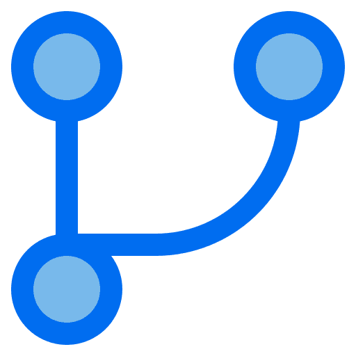 Git branch method design icon