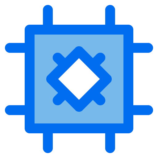 Chipset robotics ai processor icon Chipset robotics ai processor icon