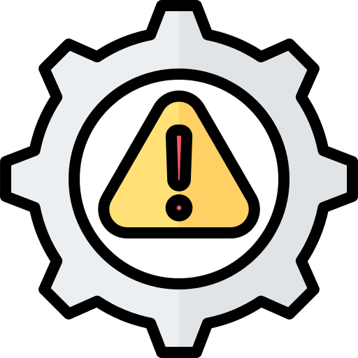 Risk management crisis management risk management gear icon