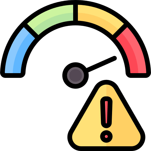 Risk speed measure level icon