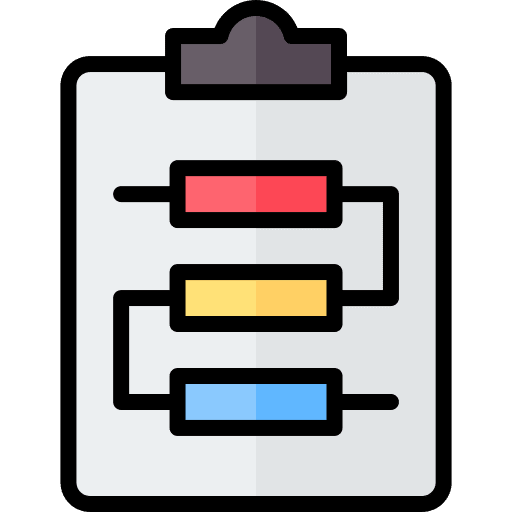 Business plan diagram flow chart presentation icon