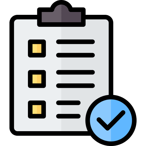 Compliance clipboard lists files and folders icon