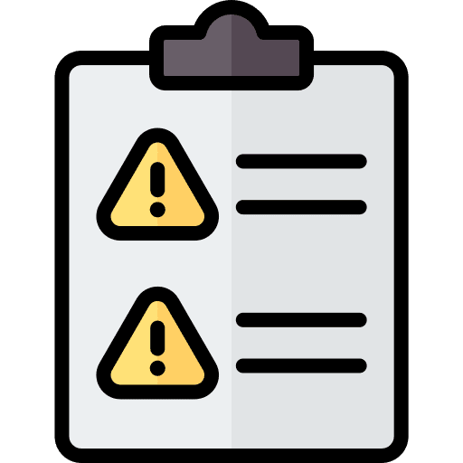 Evaluate hazard warning evaluation icon