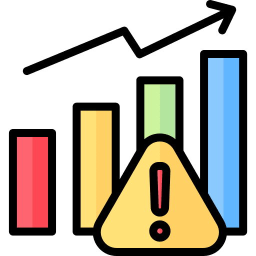 Growth trend alert growth icon