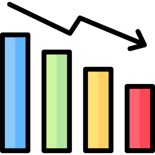 Recession sales analysis business and finance icon