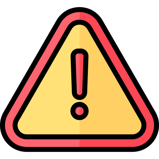 Risk dangerous warning sign alert icon