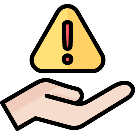 Risk management risk management crisis management alert icon