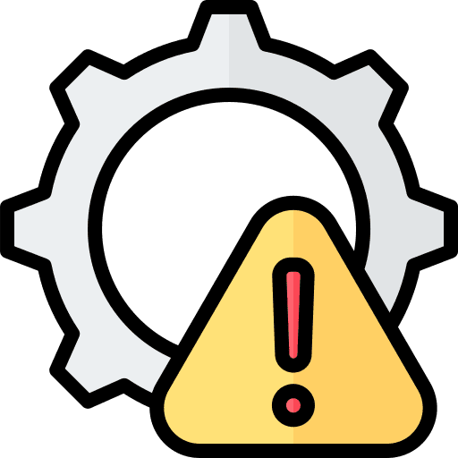Risk management warning signaling danger icon