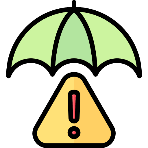 Risk management hazard risk management alert icon