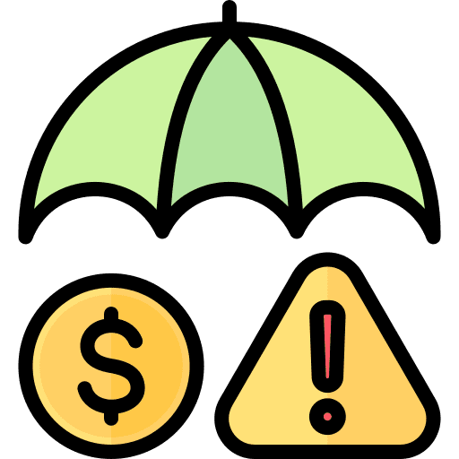 Risk management risk management crisis management umbrella icon