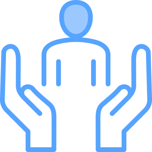 Customer care charity human capital social care icon