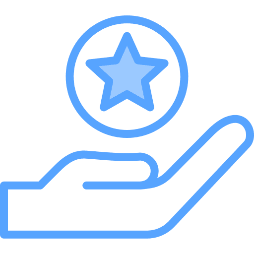Customer review rating experience hand icon