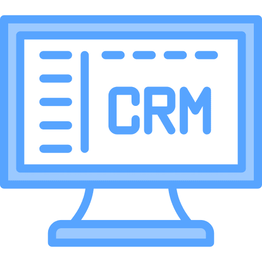 Crm business and finance manager internet icon Crm business and finance manager internet icon