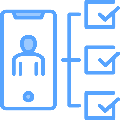Smartphone report experience management icon Smartphone report experience management icon