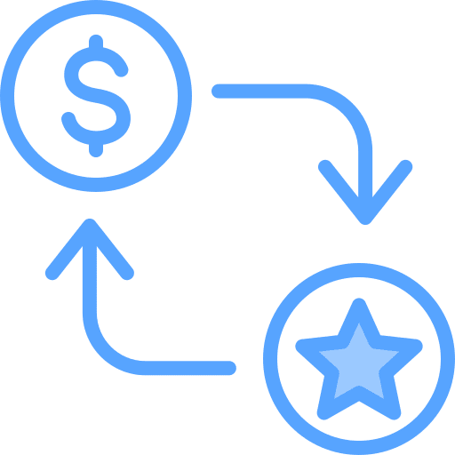 Exchange success business and finance growth icon Exchange success business and finance growth icon