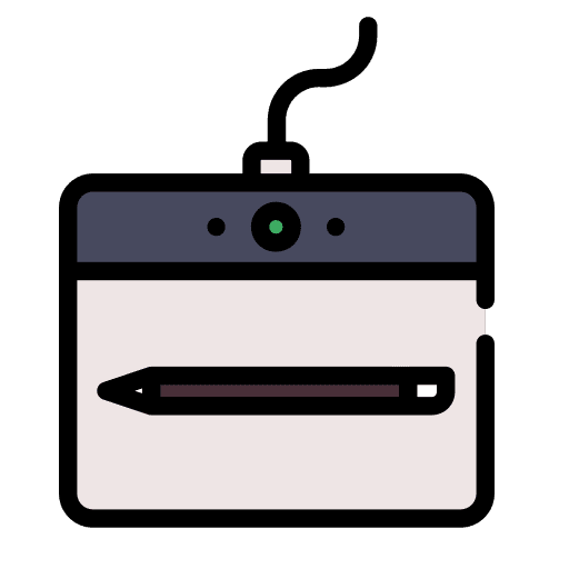 Drawing tablet electronics hardware technology icon Drawing tablet electronics hardware technology icon