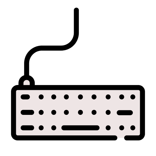 Keyboard hardware computer text icon Keyboard hardware computer text icon