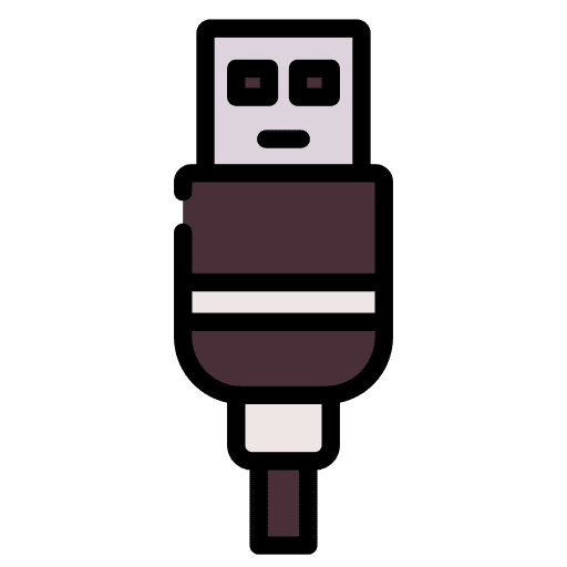 Usb cable device connection technology icon Usb cable device connection technology icon
