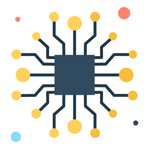 Circuit board microchip chip technology icon