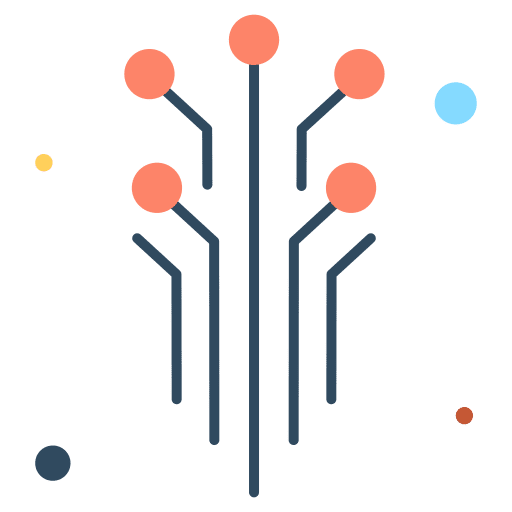 Computing technological microchip electronics icon