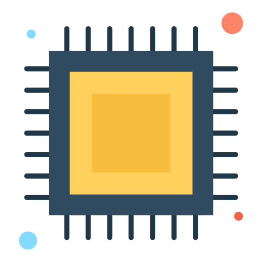 Microchip networking hosting electronics icon Microchip networking hosting electronics icon