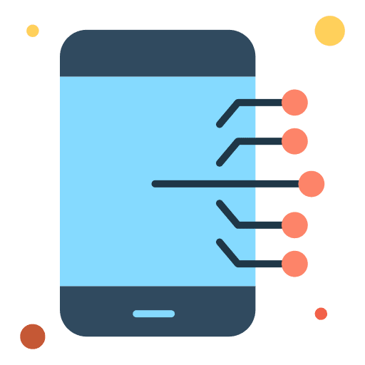 Processor electronics circuit phone icon