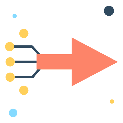 Technology microchip circuit board arrow icon Technology microchip circuit board arrow icon