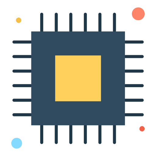 Microchip networking database cpu icon Microchip networking database cpu icon