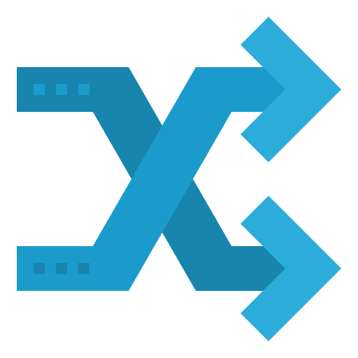 Random arrows user interface shuffle icon