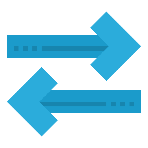 Left and right transfer arrows user interface icon Left and right transfer arrows user interface icon