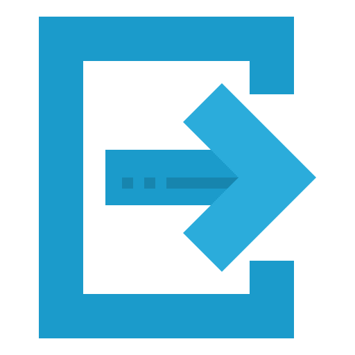 Logout user interface arrows direction icon Logout user interface arrows direction icon