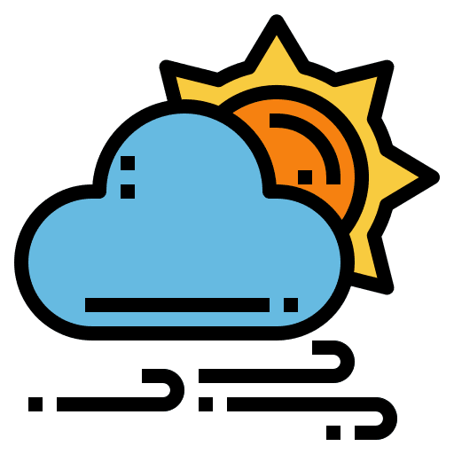 Cloud wind weather nature icon