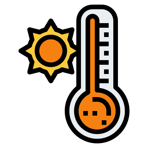 Thermometer forecast sun nature icon