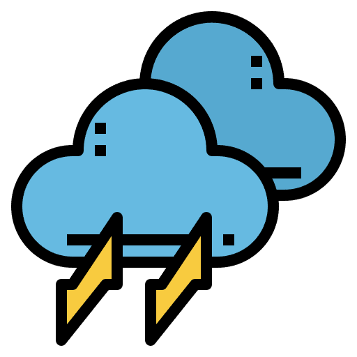 Cloud storm sky thunder icon