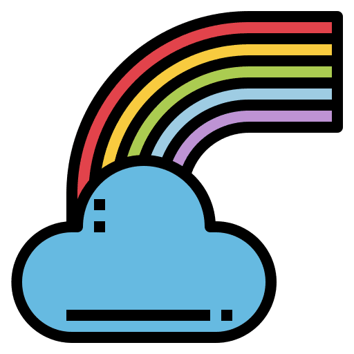 Cloud weather rainbow nature icon Cloud weather rainbow nature icon
