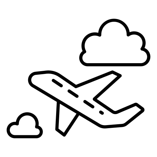 Air transport delivery cargo travel icon