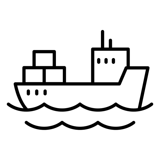 Cargo boat cargo ship ferry boat transportation icon