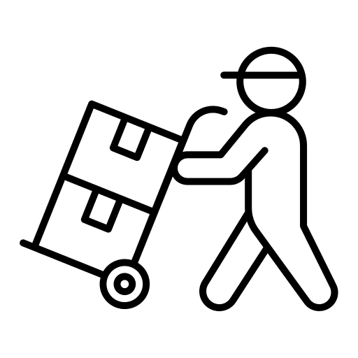 Delivery man shipment transportation delivery man icon
