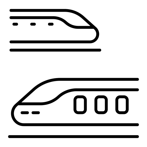 Train railway high speed subway icon