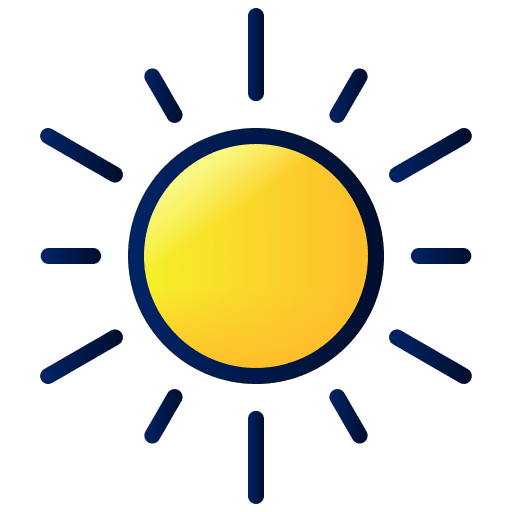 Sun sunny morning weather icon