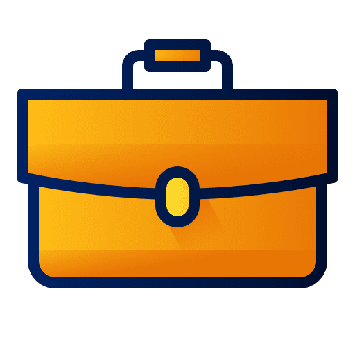 Briefcase work business and finance bag icon