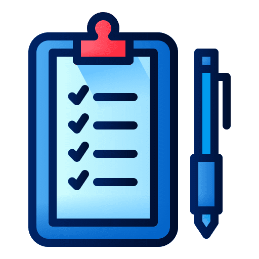 Journal pen checklist files and folders icon