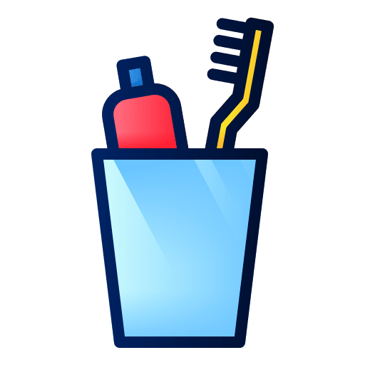 Toothbrush healthcare and medical glass bathroom icon